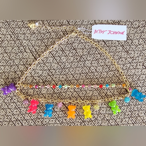 Betsey Johnson Gummy Bear Necklace and Earrings - Picture 2 of 6